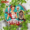 Vintage Diner Iron Metal Sign Round Wall Art Classic Restaurant Decor Home Gift