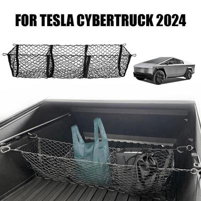 Pro Tesla Cybertruck 2024 Síť na náklad Organizér postele do kufru Síťová úložná síť Příslušenství do kufru Držák na potraviny