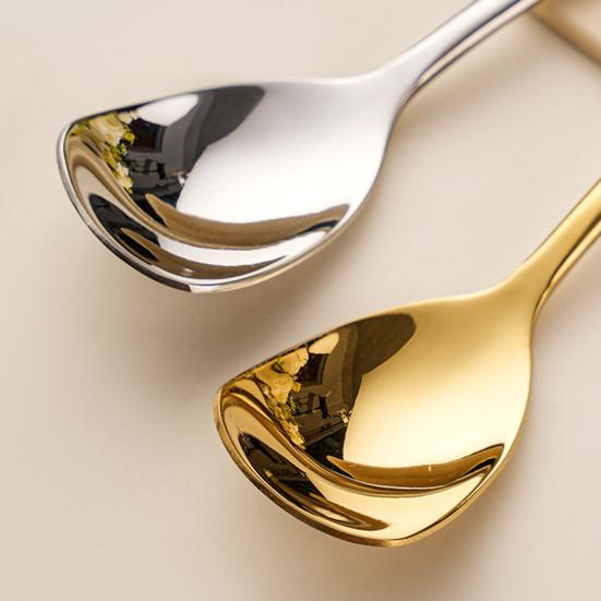 Nerezová lžíce s tepanou texturou Protiskluzová rukojeť Naběračka na polévku Multifunkční kuchyňská lžíce pro restauraci, domácí stolování