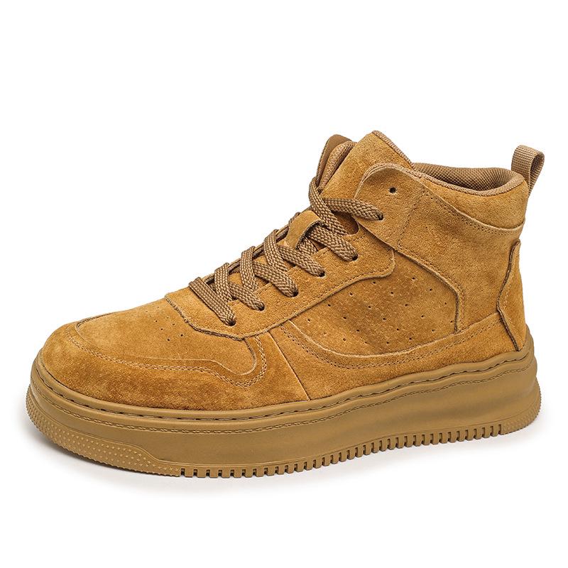 2025 New Men s Trendy Soft Leather Casual Skate Shoes - Versatile Round Toe German Trainers. Size 41