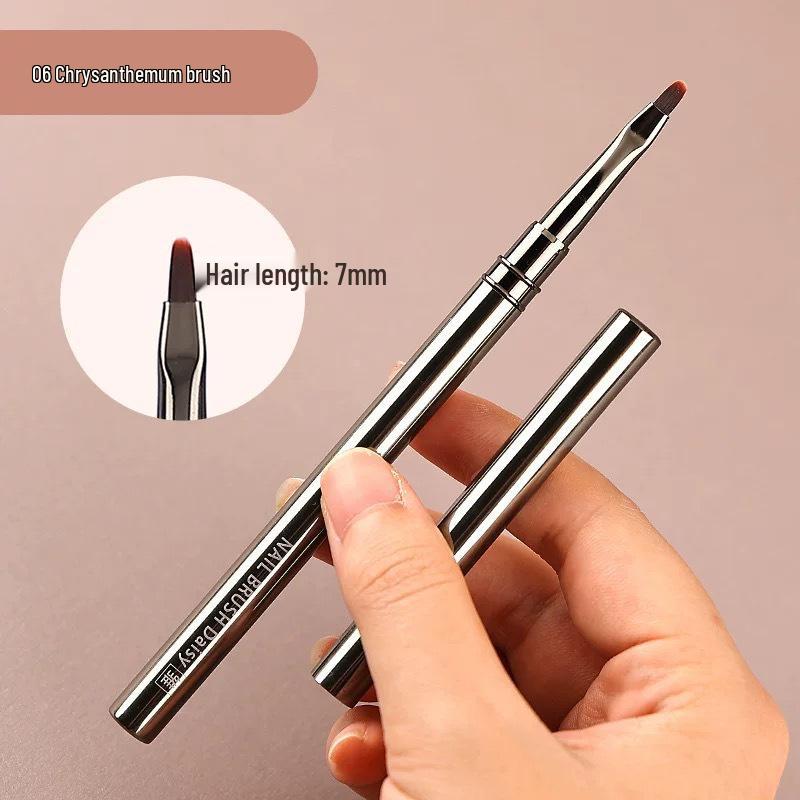 Gunmetal Nail Art Brush Set for Painting, Line Drawing, and Gradient Designs
