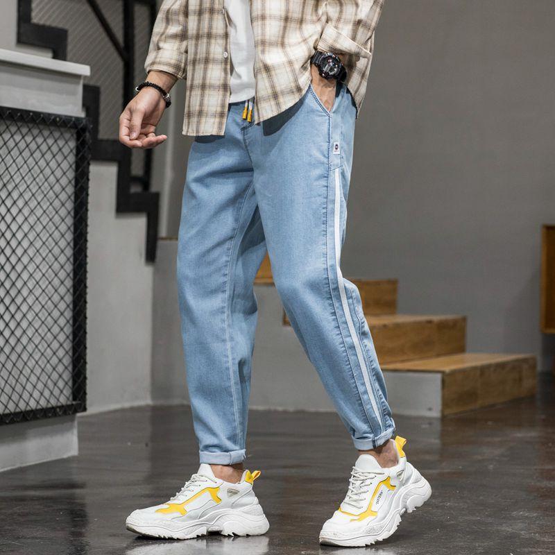 

Модный корейский вариант мужских брюк Harun, универсальные весенне-осенние джинсы, эластичная модная мужская одежда. M(28)