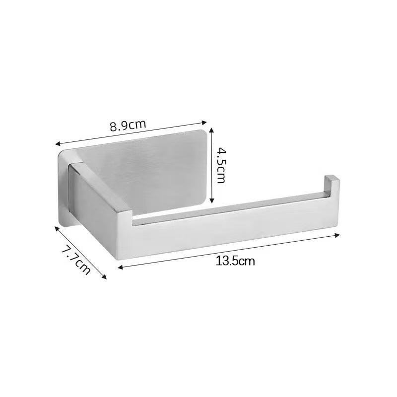 Durable Stainless Steel Toilet Paper Holder - Wall Mounted Bathroom Tissue Dispenser for Home, Kitchen and Hotel Use