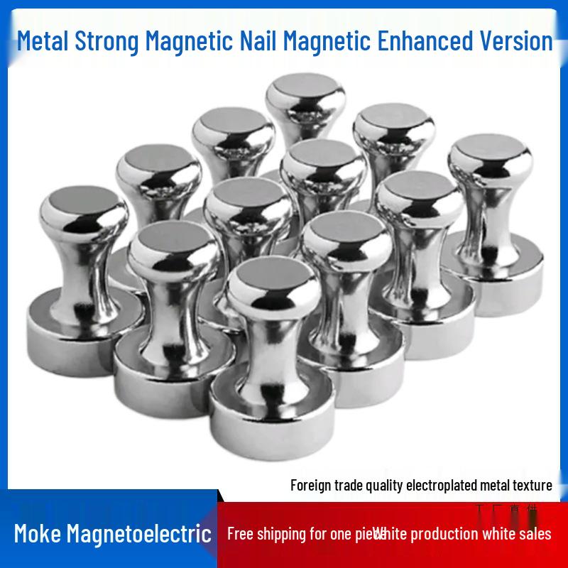 Magnetic Metal Pushpins with Handles for Whiteboards and Display