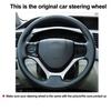 DIY Car Steering Wheel Cover Suede For Honda Civic Civic 9 2012 2013 2014 2015