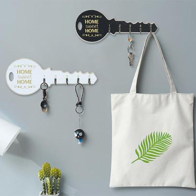 Nordic Simple Wooden Key Hanger - Cute Wall Hook for Entryway Storage and Decoration