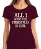 All I Want For Christmas Is Rest Christmas Funny Gift Idea Ladies TShirt