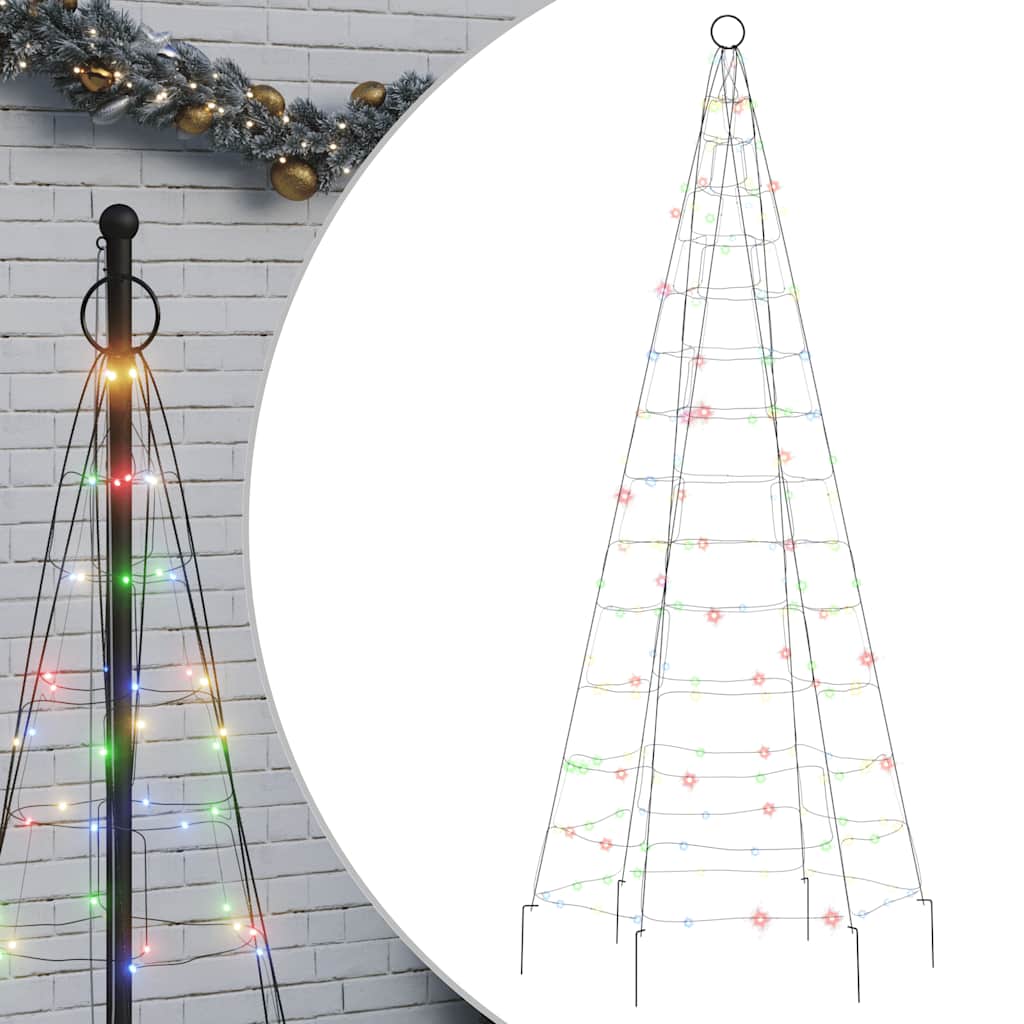 LED Christmas Tree 200 Multicolor LEDs 180 cm