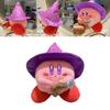 Qd New Star Kirby Magician Plush Toy Cute Flying Broom Halloween Edition 33cm
