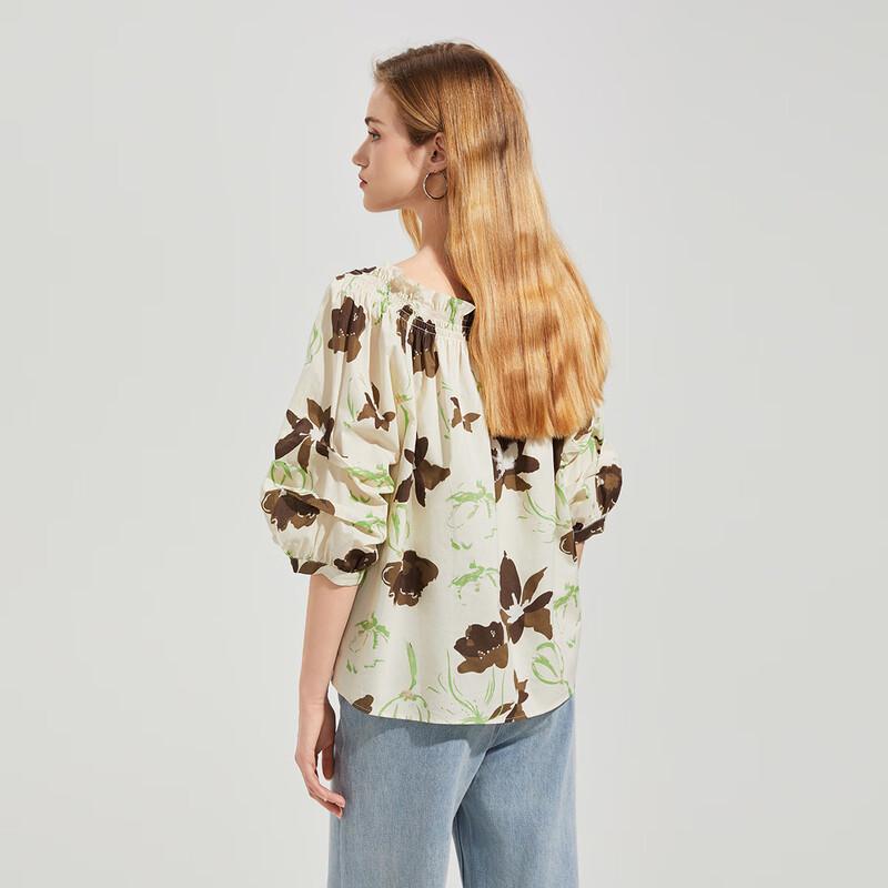 Women's Fashion Printed Short-Sleeve Blouse