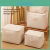 Cotton Linen Storage Bag With Zipper For Bedroom Closet Organization