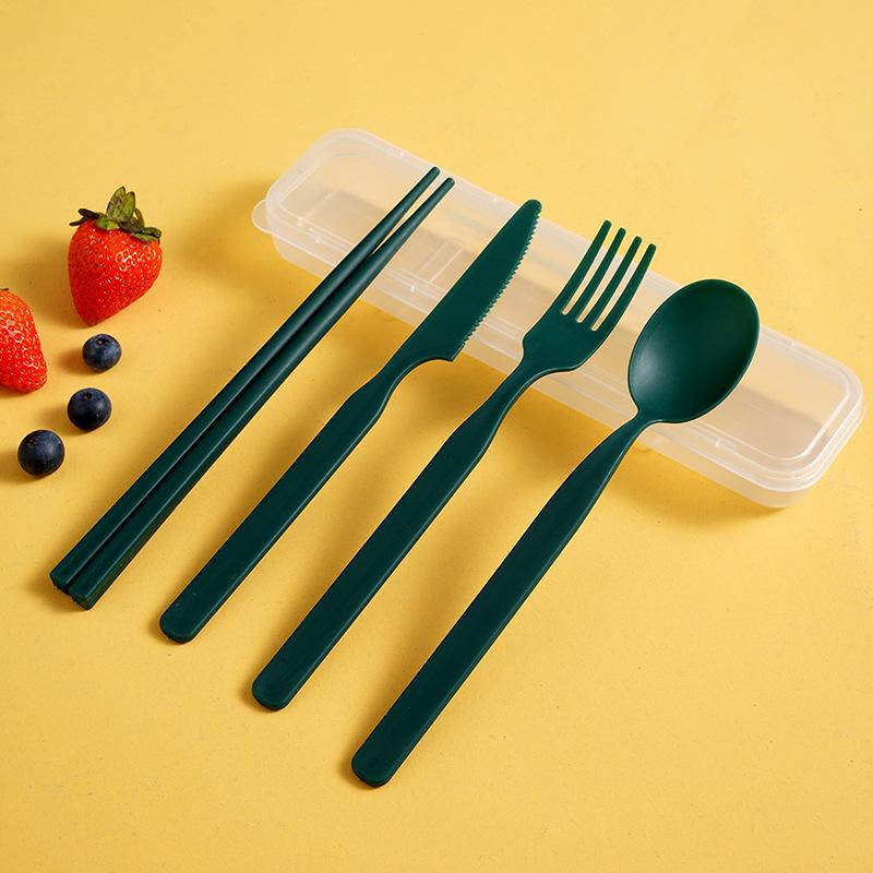 Cross-Border PP Tableware Set: Portable Knife, Fork, Spoon, Chopsticks - Custom Logo Available