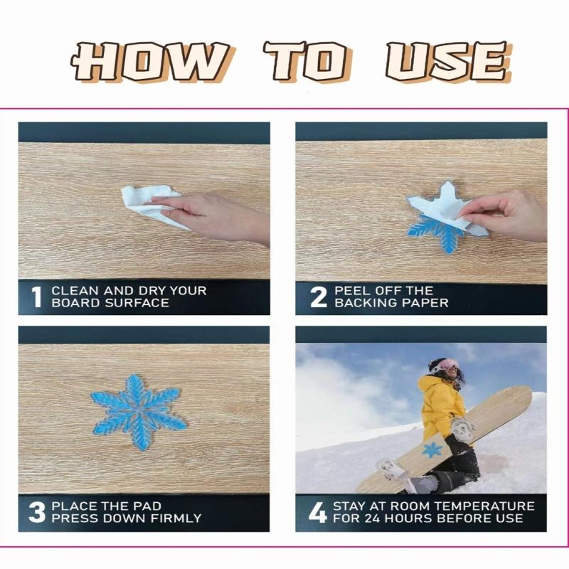 Durability Ski Grip Pad Advanced Antislip for Improved Stability Quick Adhesive Application for Family Ski Trip