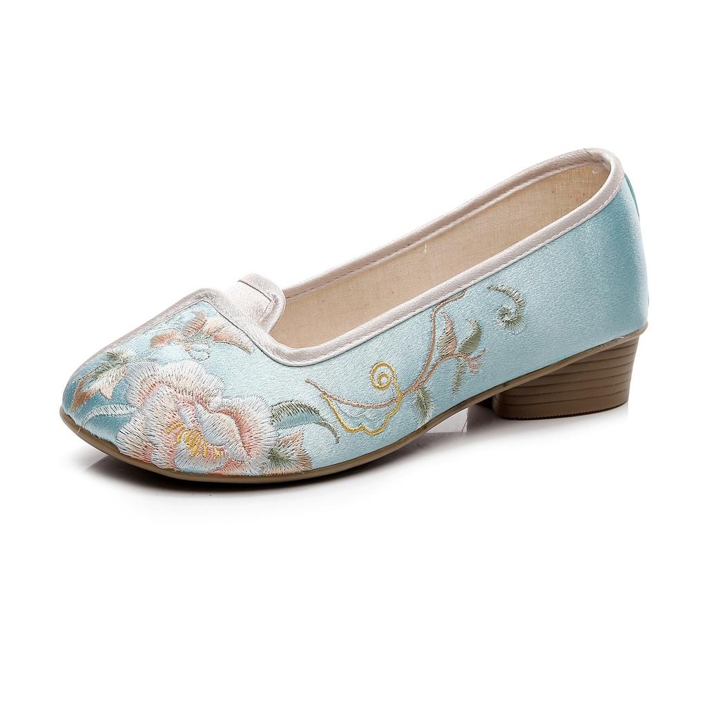 [Dieyi] 2024 new Chinese style cloth shoes cheongsam temperament single shoes old Beijing retro embroidered shoes ancient shoes