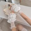 Lolita Ballet Lace Arm Sleeves: Sun Protection, Thin, White, Summer Style