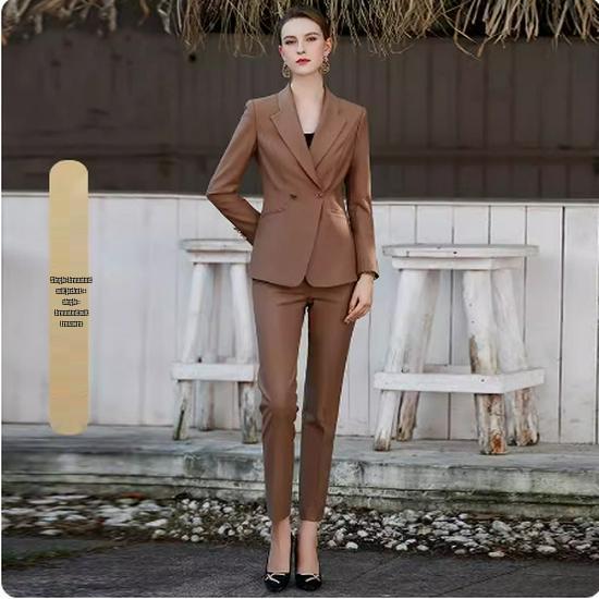 New Spring-Autumn Coffee Formal Suit: Slimming White-Collar Women's Workwear