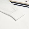 FILA Heritage Minimalist Fashion Classic Retro Striped Versatile Comfortable Pullover Crew Neck Long Sleeve T-Shirt Men tops Cloud-White F11M618207FWT