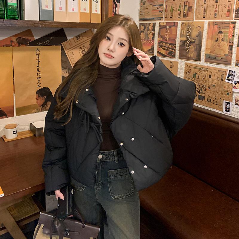 Cotton Clothes for Women Short and All-Match Loose Down Cotton Clothes Bread Clothes Winter Thickened Stand Collar Cotton Clothes Jacket