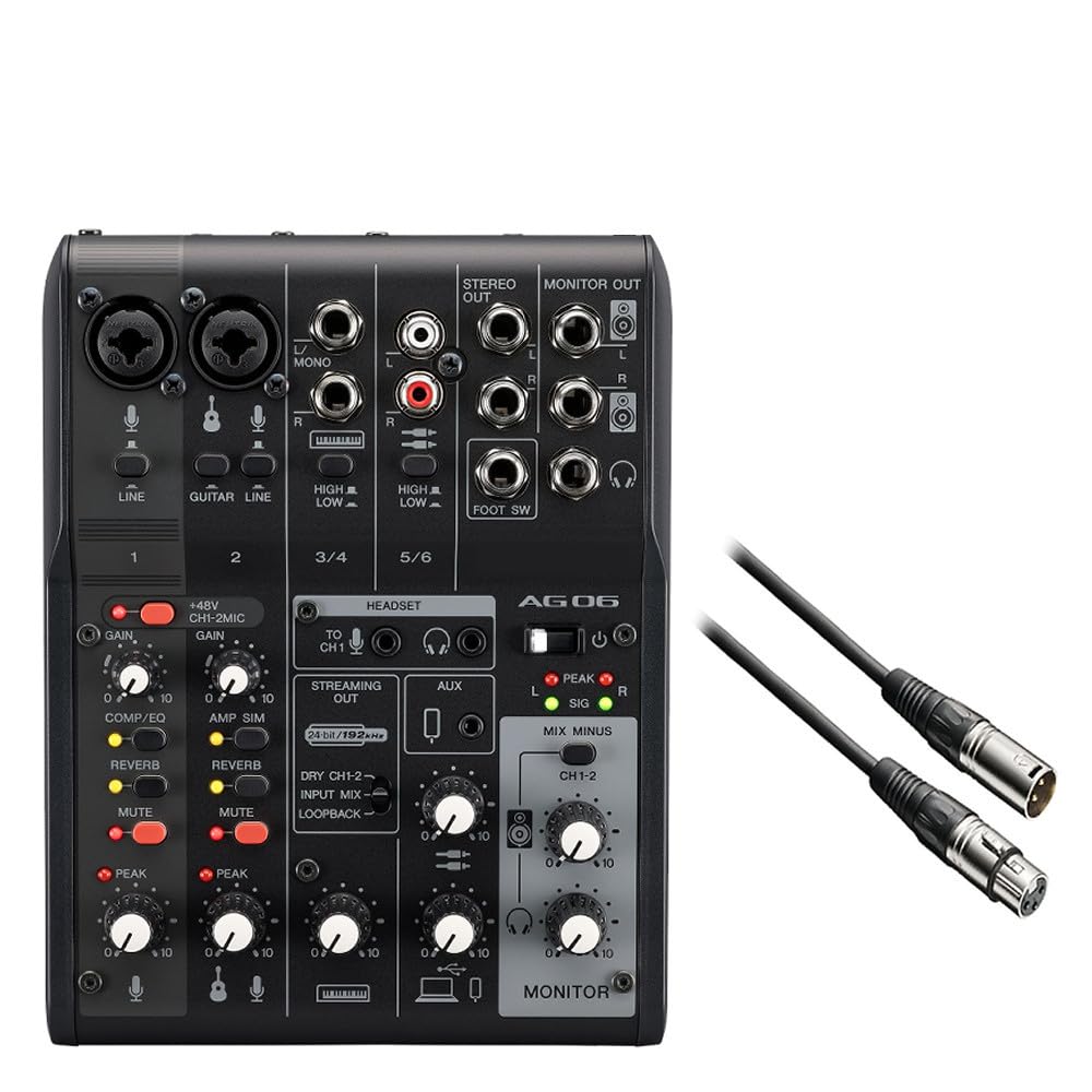 Live Streaming AG06MK2 Cable Black Set B&XLR BX3/3.0 2-Piece