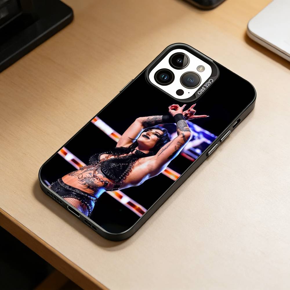 Rhea Ripley-R Handyhülle Für iPhone 17,16,15,14,13,12,11 Plus,Pro Max,XS,Bunte Silberne Schwarze Hülle