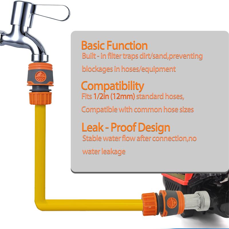 High Pressure Washer Water Filter Car Washer Adapter Automobile Washing Machine Water Connector Set Hose Pipe Fitting