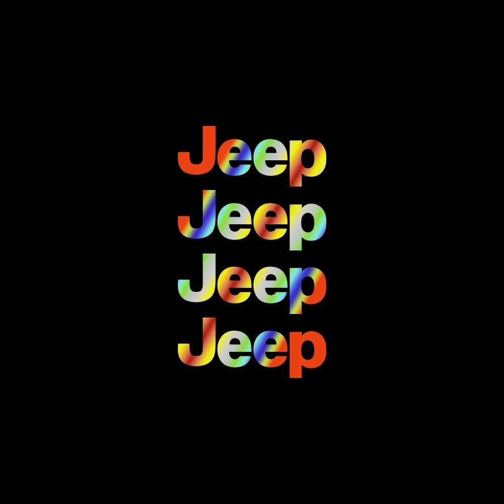 4Pcs Reflective Jeep Car Wiper Sticker Wheel Hub Decal for Wrangler Grand Cherokee Compass Auto Window Vinyl Sticker Accessories