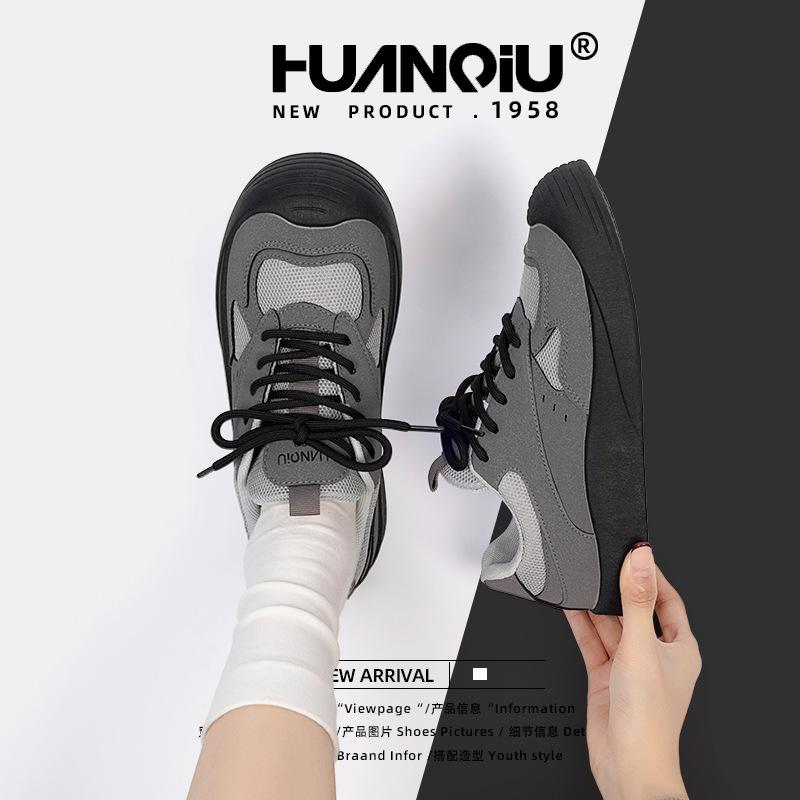 Global Ugly Cute Versatile Thick Baseplate Shoes Women's 2025 Spring New Student Casual Black Casual Shoes ZHQ3512