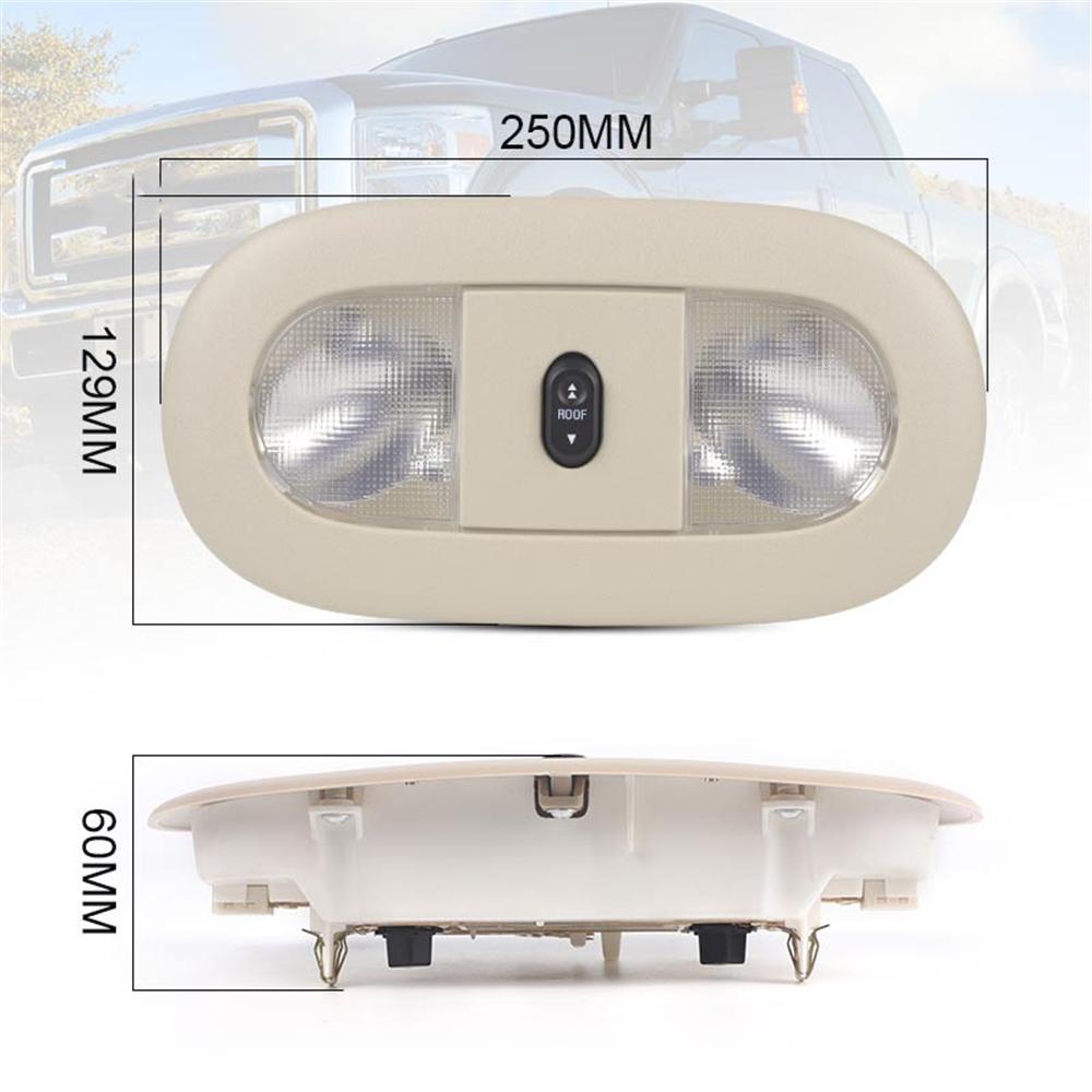 Led Front Overhead Console With Dome Map Light & Sunroof Switch For Ford Beige