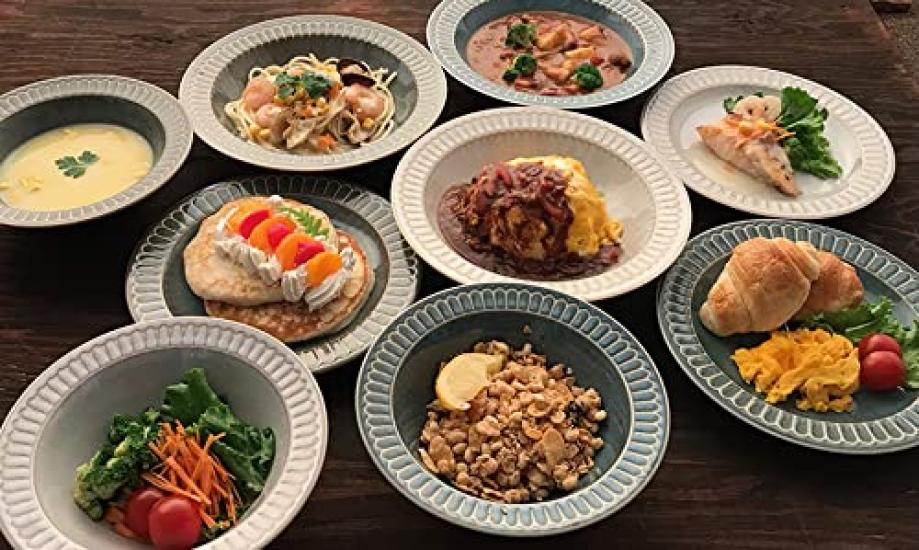 Yamago Pottery Dishware Soup Salad Stylish Classic Color Rim Salad Soup Bowls of Bowls, Bowls, Bowls, & (Set 3)