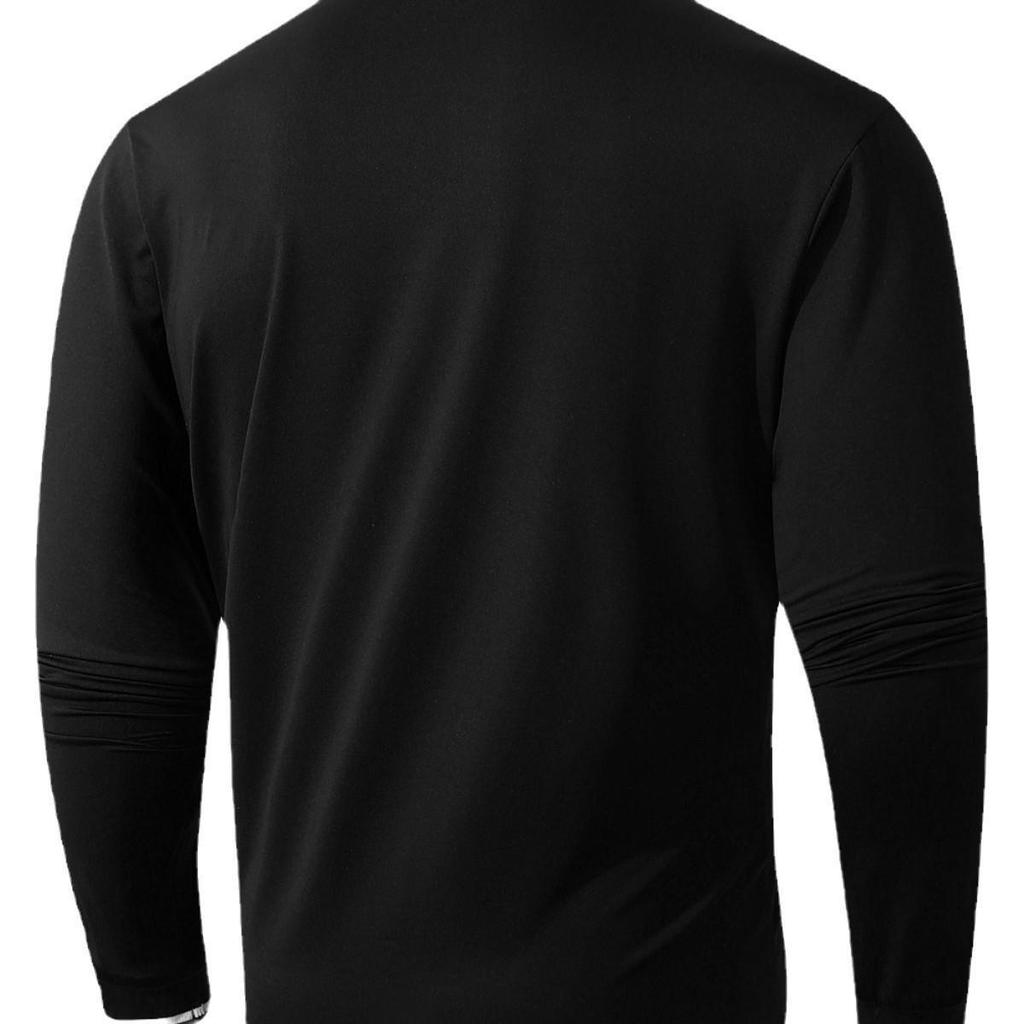 Men's Autumn Outdoor Fashion Breathable Long-Sleeve Jacquard Polo Shirt
