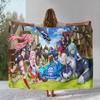 Cartoon Ich wurde als Schleim wiedergeboren Anime Flanelldecke, Ultraweiche Plüschdecke für Zuhause Schlafzimmer Bett Sofa Abdeckung Büro Picknick