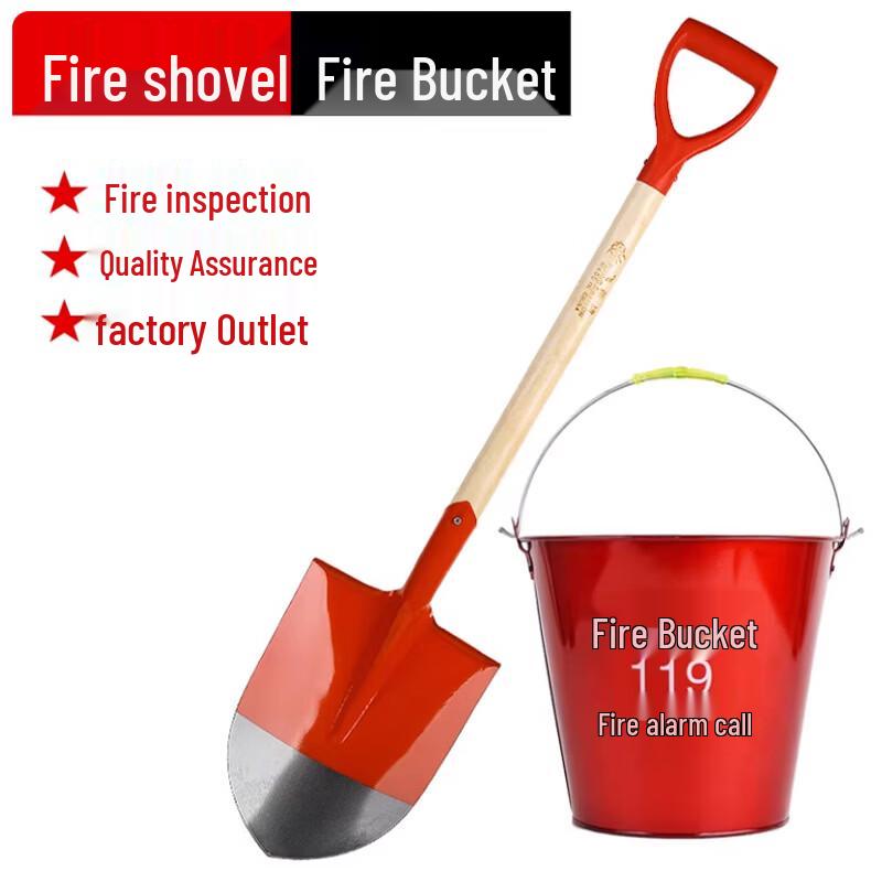 Fire Sand Bucket and Shovel Set