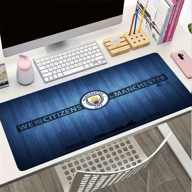 Tappetino per mouse con stemma del Manchester United, Tappetino per mouse da gaming, Tappetino per tastiera, Decorazione da scrivania per computer portatile, Regalo per tifoso, Regalo di compleanno