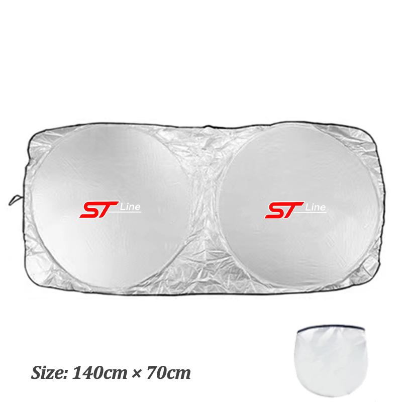 

Автомобильная наклейка Автомобильный солнцезащитный козырек на лобовое стекло Блокирует лучи Защита интерьера Для Ford ST-Line Focus Fiesta C-Max Edge Mondeo Explo