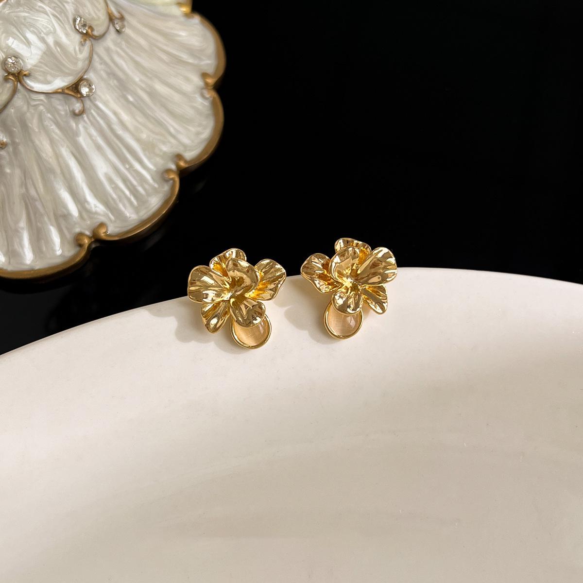 

Элегантные винтажные французские серьги-пусеты в виде бабочек и цветов - Модные аксессуары класса люкс для женщин