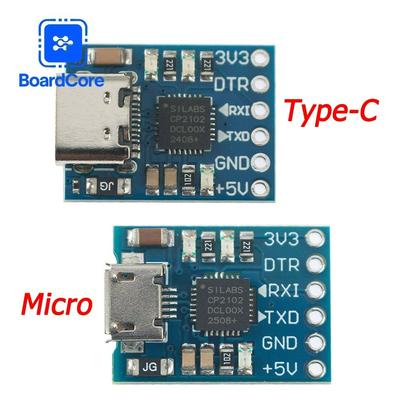 1 Stück CP2102 Typ-C / Micro-USB zu UART TTL Modul 6-Pin Serieller Konverter UART STC Ersatz für FT232