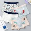 4 Pcs High Quality Children's Underwear for Kids Cartoon Cat Shorts Soft Cotton Underpants Boys Teenage Striped Panties 4-16T