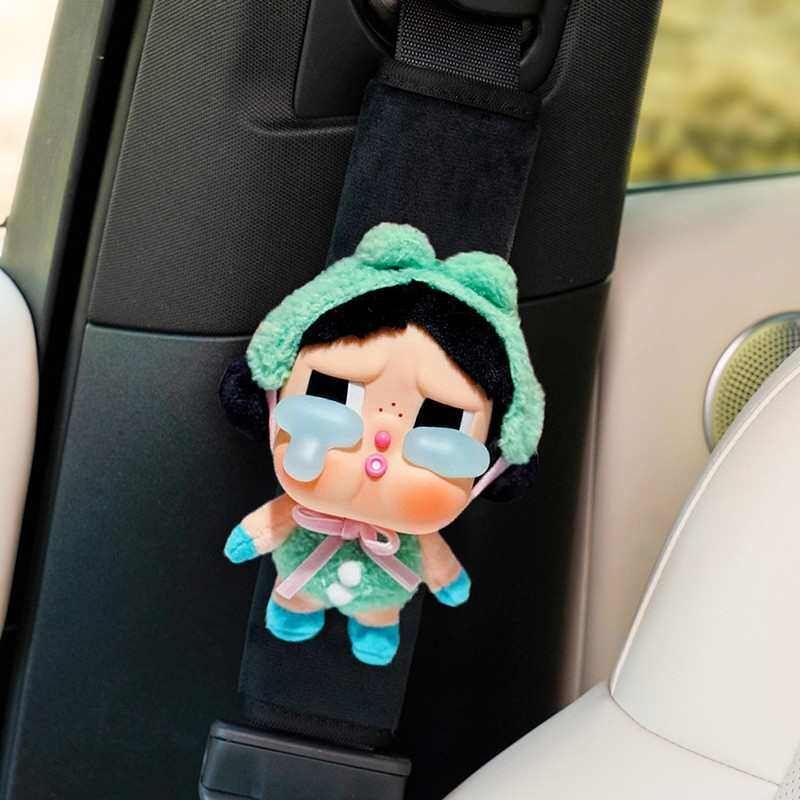 

Cartoon Car Seatbelt Shoulder Pad, Cute Plush Doll in the Car, High-End Car Seatbelt Shoulder Protector for Women Kuwa-Black Plush Shoulder Pads*1