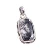 Natural Dendrite Opal Gemstone 925 Solid Sterling Silver Gift Pendant 1.5" o1N91