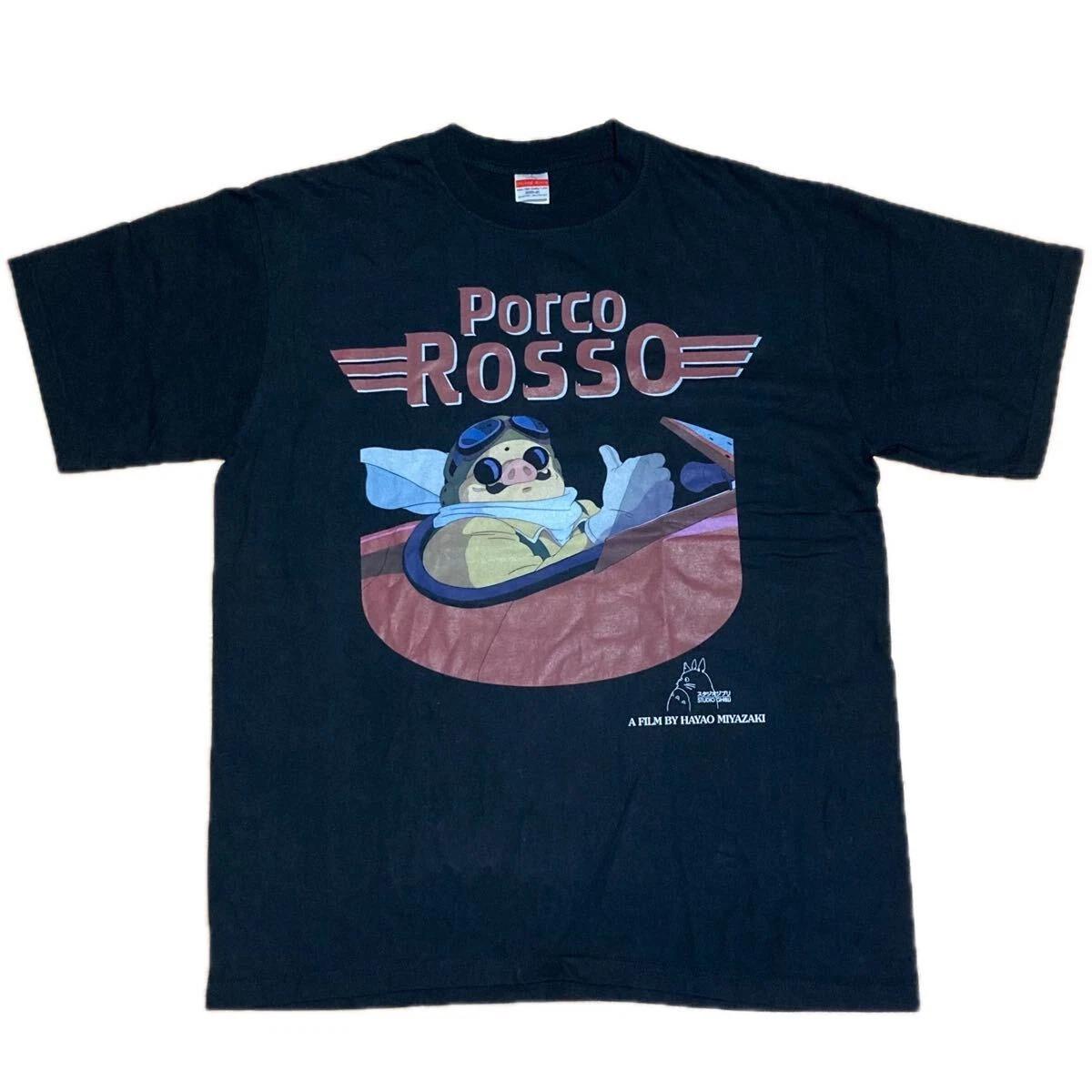 Porco Rosso Studio Ghibli Graphic Anime Movie T-Shirt XL Black S