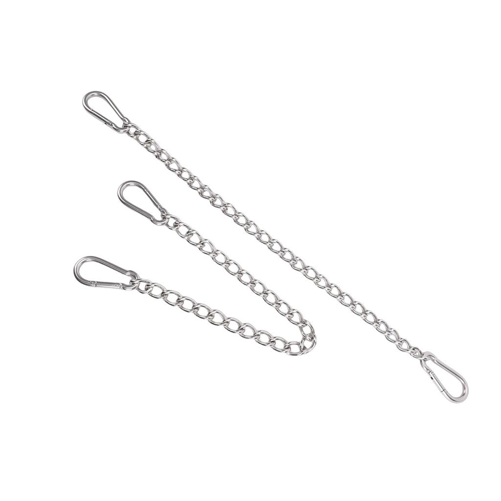 2 Pcs Hanging Chair Chain 660lbs Load Capacity Stainless Steel Hammock Chain with 4 Spring Snap Hook for Swing Punching Bag