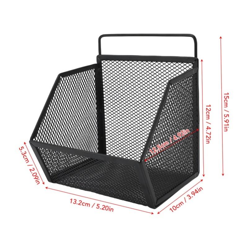 Hangende Draadmand 13,2x10x15cm Zelfklevende Metalen Kleine Draad Opbergmand voor Keuken Badkamer Slaapkamer