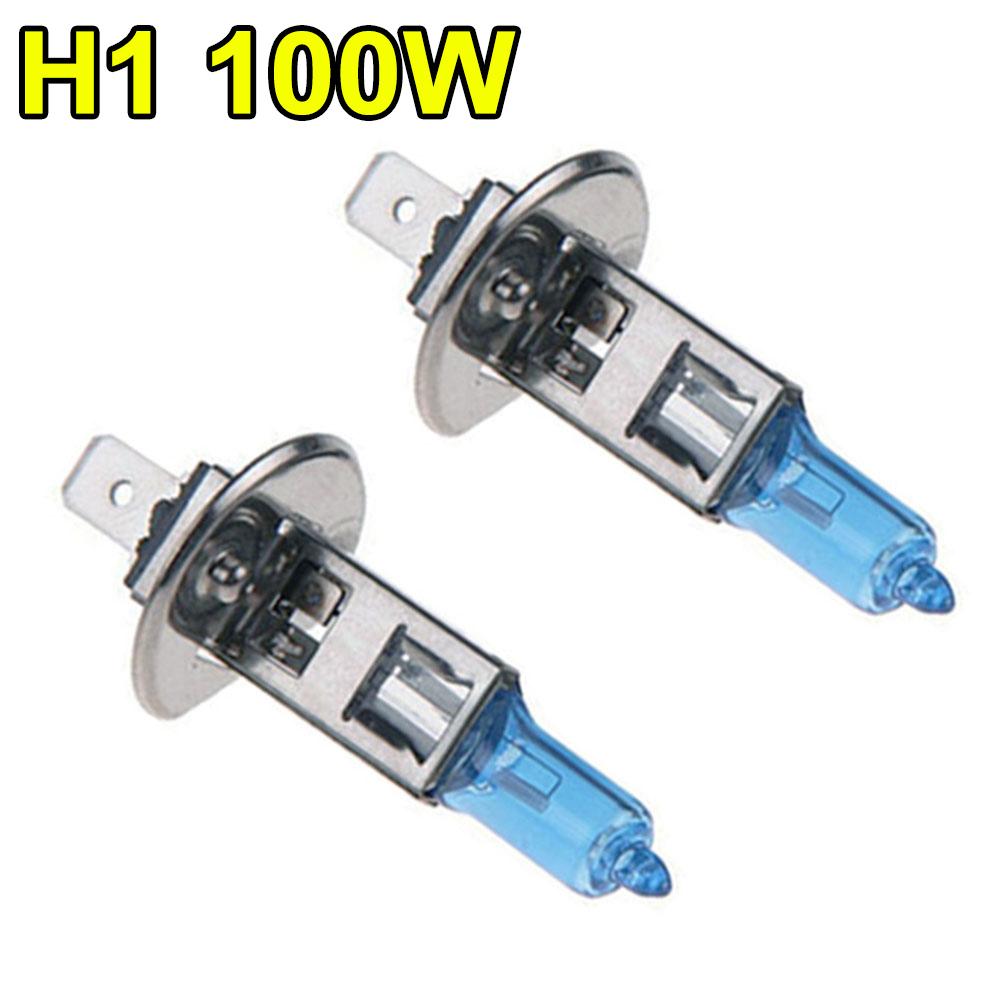 

2Pcs Car Auto Lamps Xenon Lamp Super Bright Halogen Car Headlight Super LED Bulbs White 12V H1 H4 H7 Headlamps Kit 100W 6000K