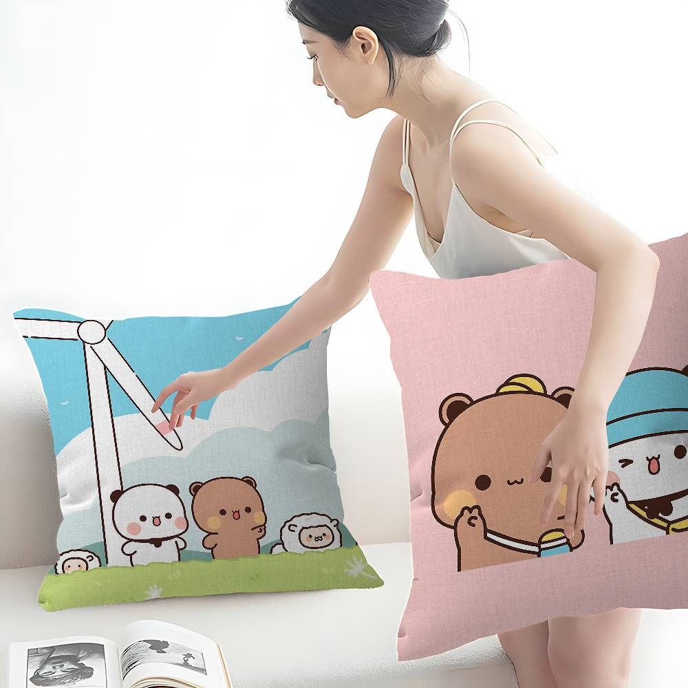 Bubu And Dudu Pillow Anime Pillow Sofa Bed Head Pillow Cover Cushion Cover 45X45 Cm Fashion