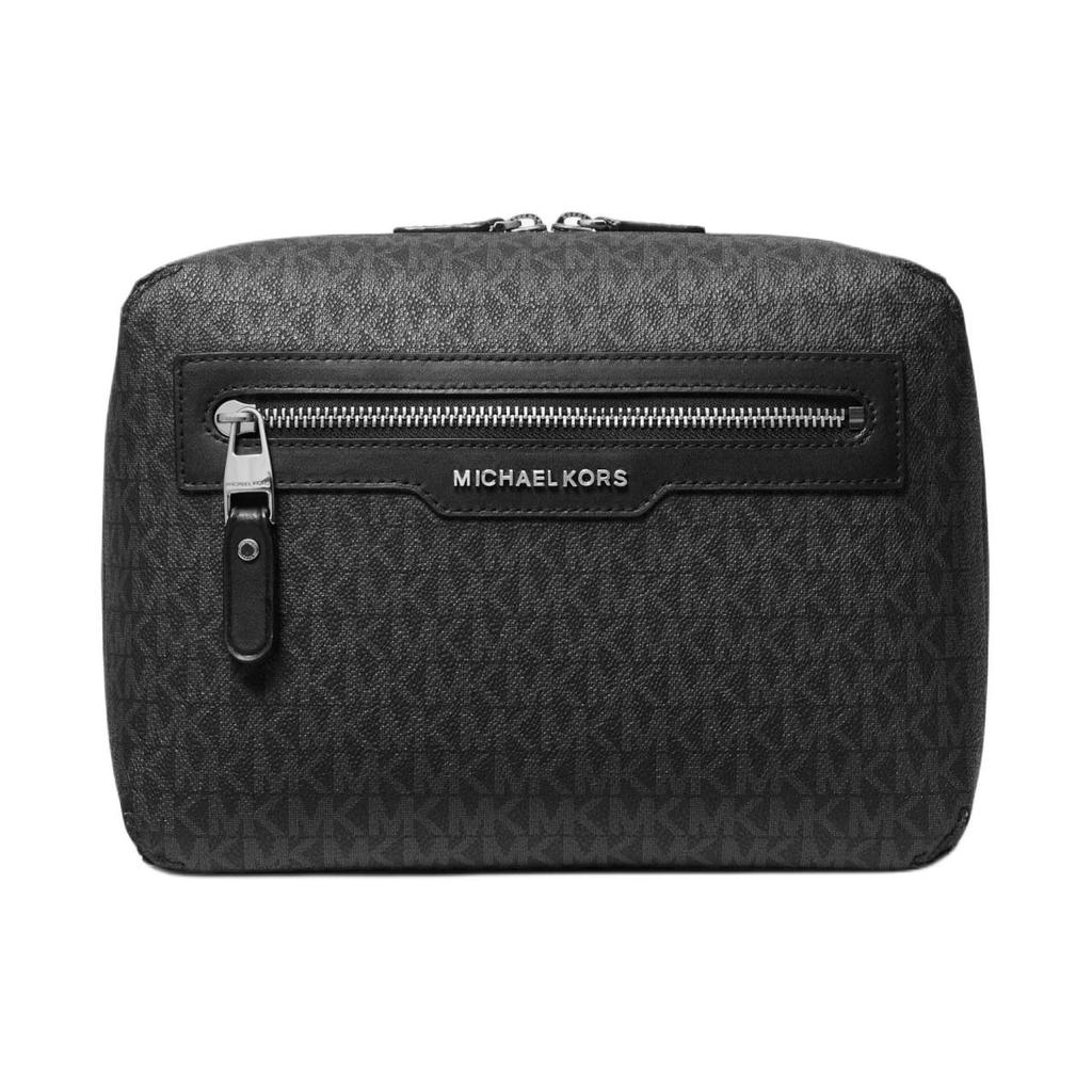 Michael Kors Hudson Artificial Leather Toiletry Bag Men's Black 33S4LHUN8B-BLACK