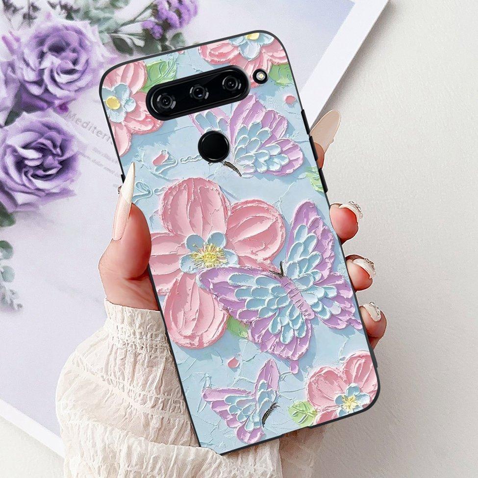 Funda For LG V40 ThinQ Case Cover Silicone Luxury Fashion Cute Cat Cool Shockproof Bumper Casing For LG V405 LM-V405 LM-V409N