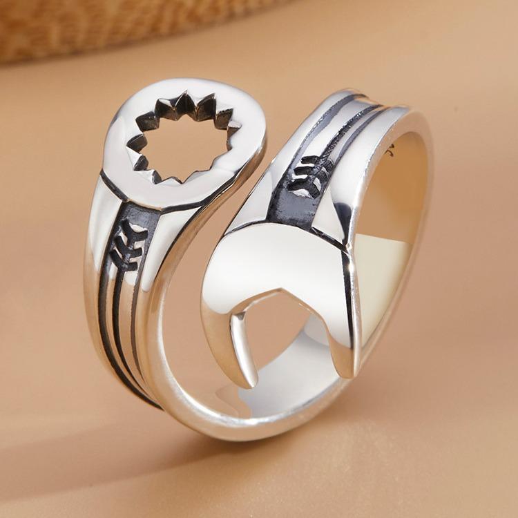 925 Sterling Zilver Verstelbare Sleutel Ringen Voor Vrouwen Mannen Luxe Sieraden Accessoires Groothandel Artikelen Alles