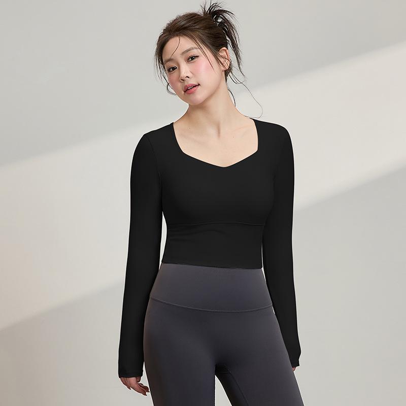 Women's Plus Size Long-Sleeve Yoga and Fitness Top