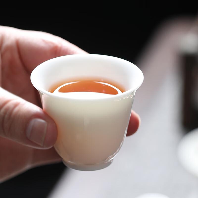 Mutton-Fat Jade White Porcelain Kung Fu Tea Set