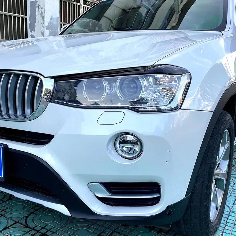 Headlight Eyelids Eyebrows Body Kit Sticker Tuning Gloss Black ABS Plastic For BMW X3 F25 X4 F26 2014 2015 2016 2017 2018